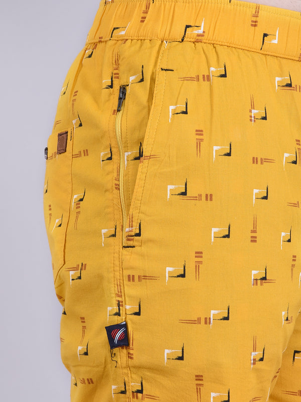 Men’s Premium Boxer Printed Boxer Shorts – Yellow