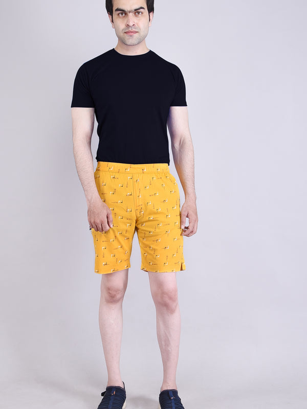 Men’s Premium Boxer Printed Boxer Shorts – Yellow