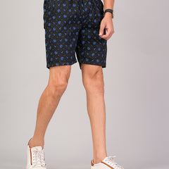 Men’s Premium Twill  Black Printed Boxer Shorts – Black