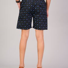 Men’s Premium Twill  Black Printed Boxer Shorts – Black