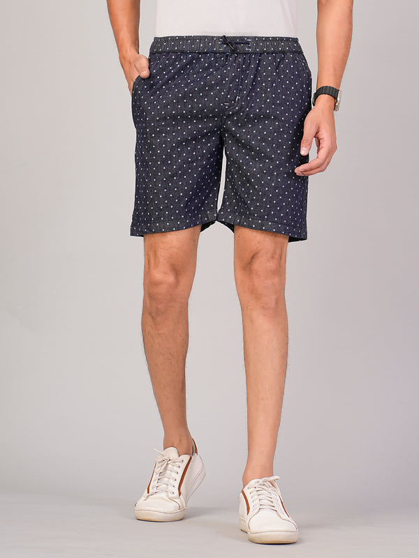 Men’s Premium Twill  Black Printed Boxer Shorts – Dark Gray 02