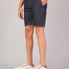 Men’s Premium Twill  Black Printed Boxer Shorts – Dark Gray 02