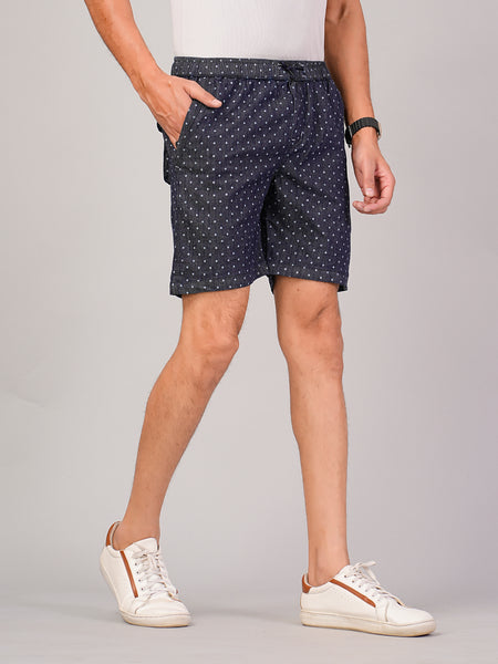 Men’s Premium Twill  Black Printed Boxer Shorts – Dark Gray 02