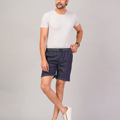 Men’s Premium Twill  Black Printed Boxer Shorts – Dark Gray 02