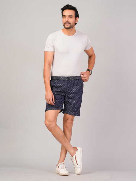 Men’s Premium Twill  Black Printed Boxer Shorts – Dark Gray 02