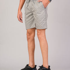 Men’s Premium Twill  Black Printed Boxer Shorts – Gray