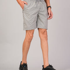 Men’s Premium Twill  Black Printed Boxer Shorts – Gray