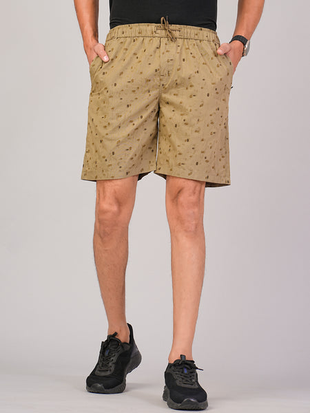 Men’s Premium Twill  Black Printed Boxer Shorts – Khakhi