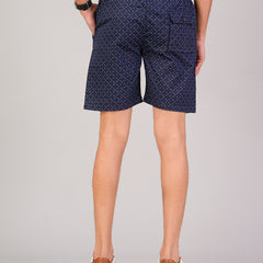 Men’s Premium Twill  Black Printed Boxer Shorts  – Navy Blue