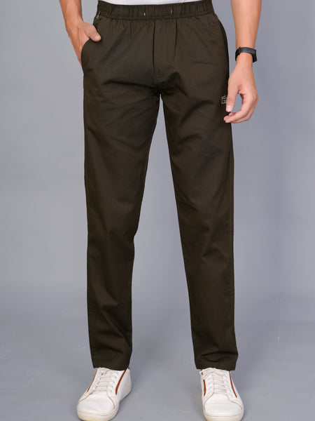 Men’s Premium Track Pants Comfort-Fit Athletic Trousers – DARK GREEN