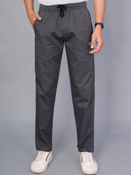 Men’s Premium Track Pants Comfort-Fit Athletic Trousers – DARK GRAY