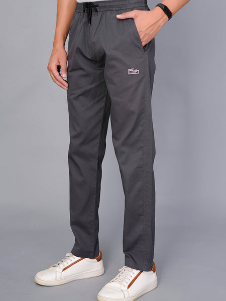 Men’s Premium Track Pants Comfort-Fit Athletic Trousers – DARK GRAY
