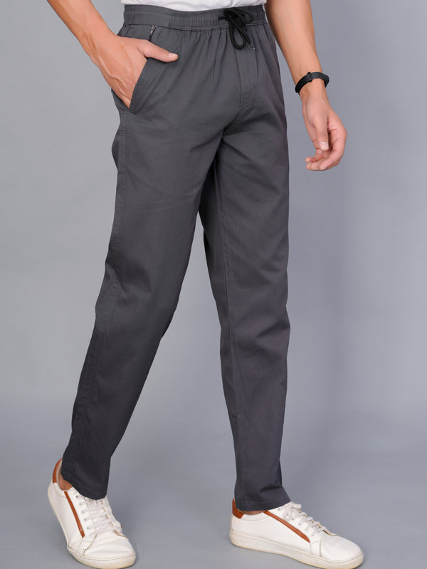 Men’s Premium Track Pants Comfort-Fit Athletic Trousers – DARK GRAY