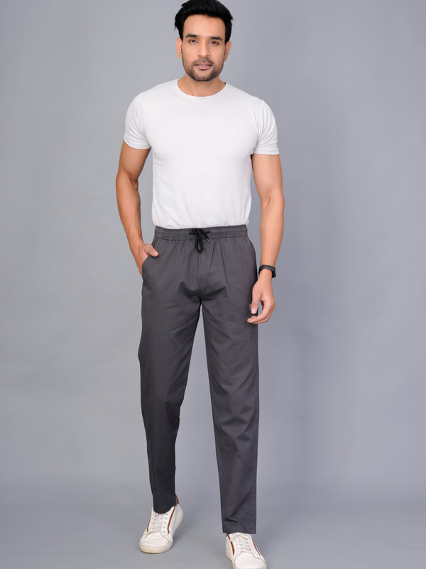 Men’s Premium Track Pants Comfort-Fit Athletic Trousers – DARK GRAY