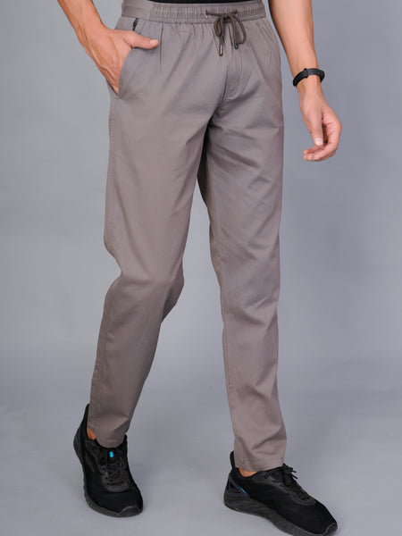 Men’s Premium Track Pants Comfort-Fit Athletic Trousers – Gray