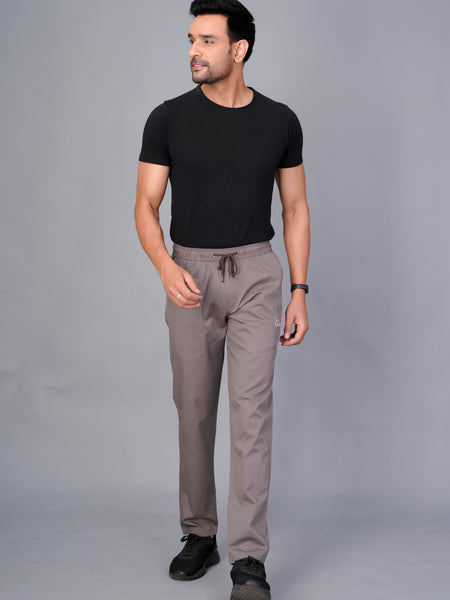 Men’s Premium Track Pants Comfort-Fit Athletic Trousers – Gray