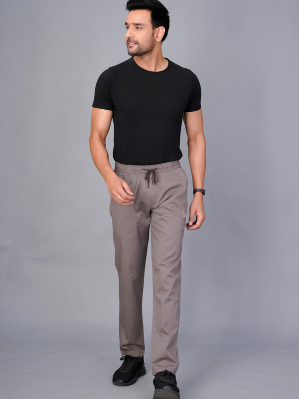 Men’s Premium Track Pants Comfort-Fit Athletic Trousers – Gray