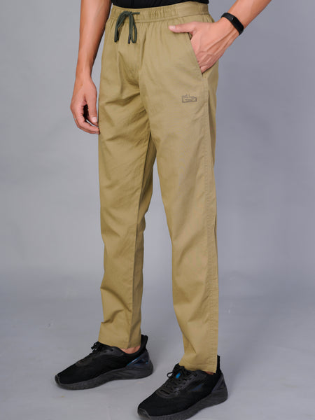 Men’s Premium Track Pants Comfort-Fit Athletic Trousers – Khaki