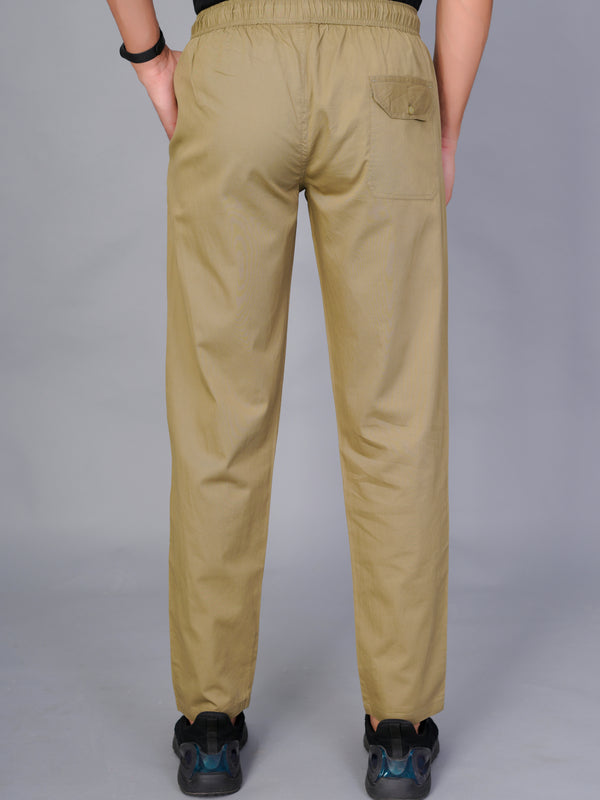 Men’s Premium Track Pants Comfort-Fit Athletic Trousers – Khaki