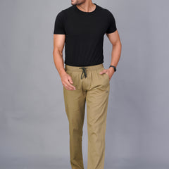 Men’s Premium Track Pants Comfort-Fit Athletic Trousers – Khaki