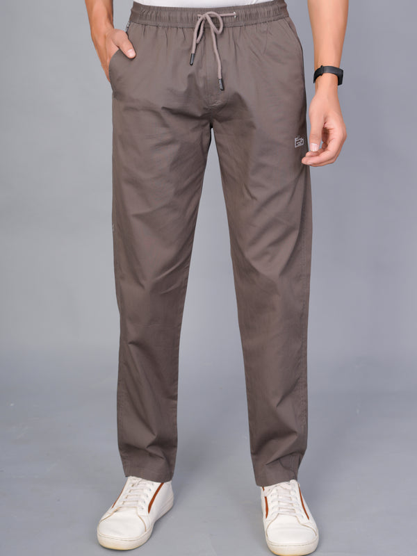 Men’s Premium Track Pants Comfort-Fit Athletic Trousers – Light Brown