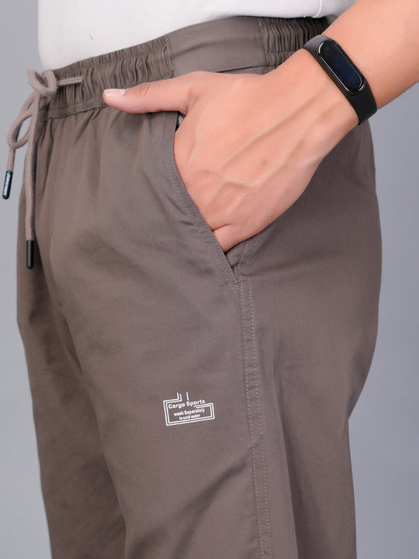 Men’s Premium Track Pants Comfort-Fit Athletic Trousers – Light Brown