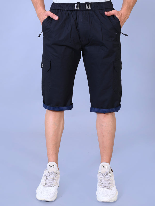 Men’s Premium Twill Cargo Capri Shorts - Black