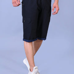 Men’s Premium Twill Cargo Capri Shorts - Black