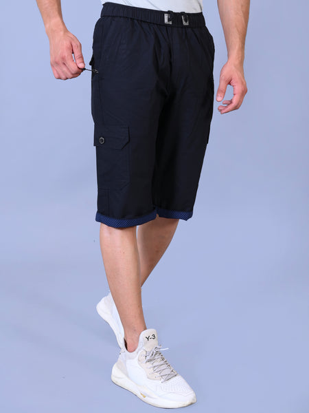 Men’s Premium Twill Cargo Capri Shorts - Black