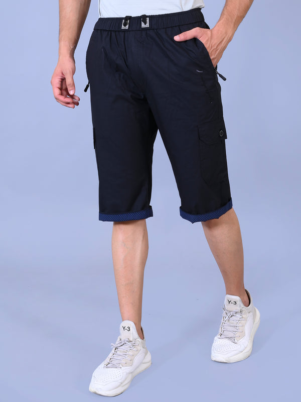Men’s Premium Twill Cargo Capri Shorts - Black