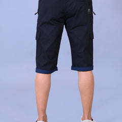 Men’s Premium Twill Cargo Capri Shorts - Black