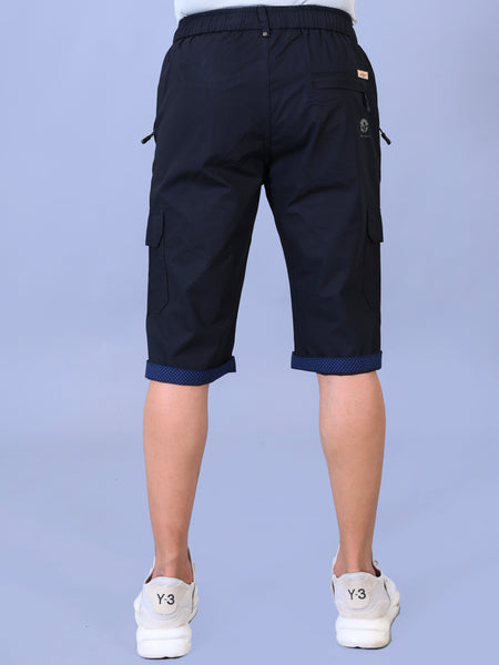 Men’s Premium Twill Cargo Capri Shorts - Black