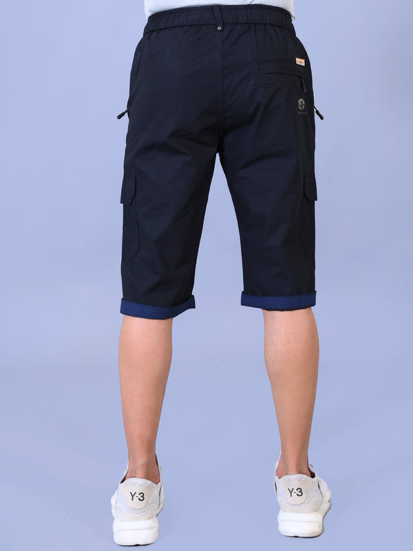 Men’s Premium Twill Cargo Capri Shorts - Black