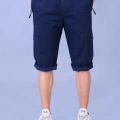 Men’s Premium Twill Cargo Capri Shorts - Blue