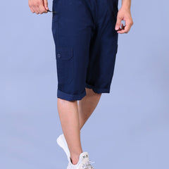 Men’s Premium Twill Cargo Capri Shorts - Blue