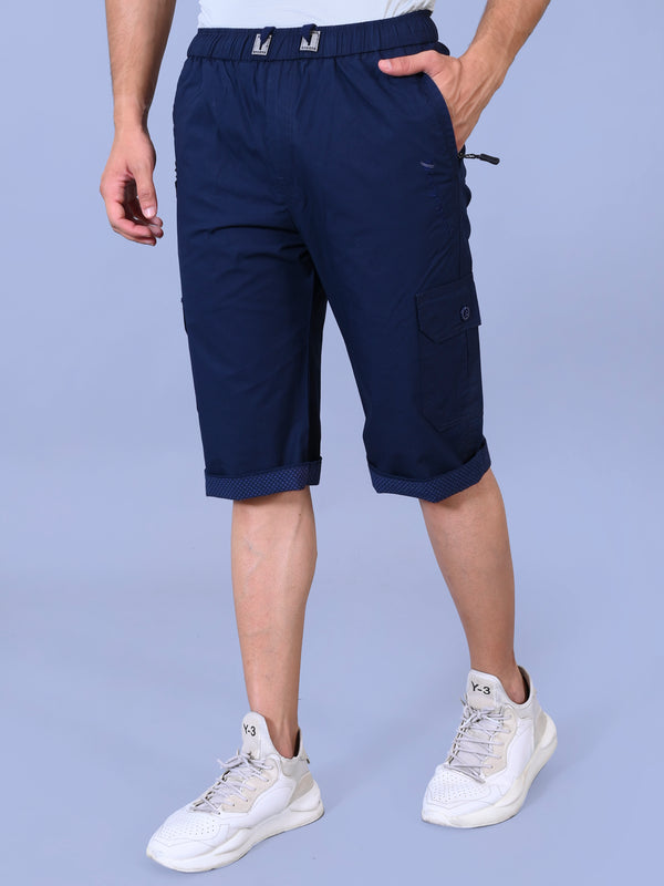 Men’s Premium Twill Cargo Capri Shorts - Blue