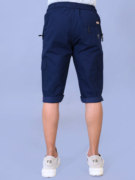 Men’s Premium Twill Cargo Capri Shorts - Blue