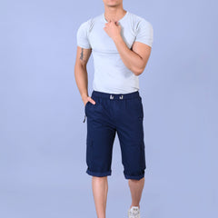 Men’s Premium Twill Cargo Capri Shorts - Blue