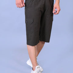 Men’s Premium Twill Cargo Capri Shorts - Dark Green
