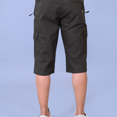 Men’s Premium Twill Cargo Capri Shorts - Dark Green