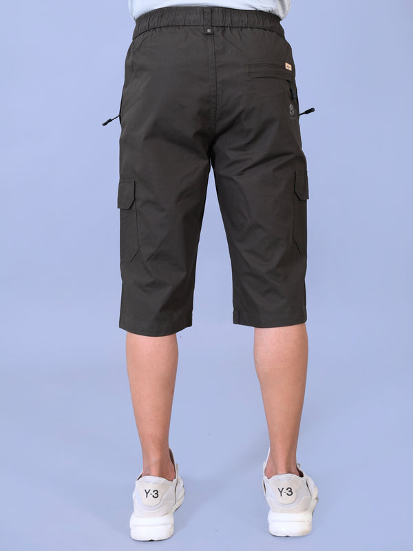 Men’s Premium Twill Cargo Capri Shorts - Dark Green