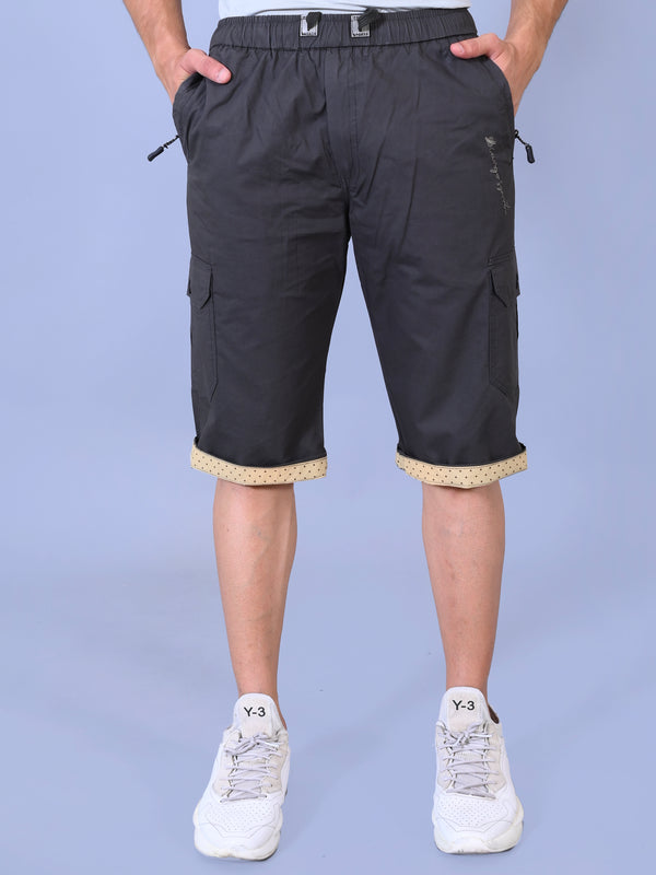 Men’s Premium Twill Cargo Capri Shorts - Dark Gray