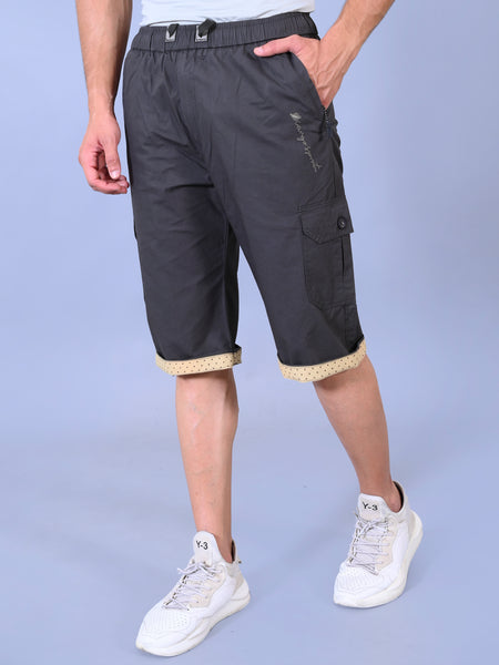 Men’s Premium Twill Cargo Capri Shorts - Dark Gray