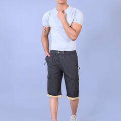 Men’s Premium Twill Cargo Capri Shorts - Dark Gray