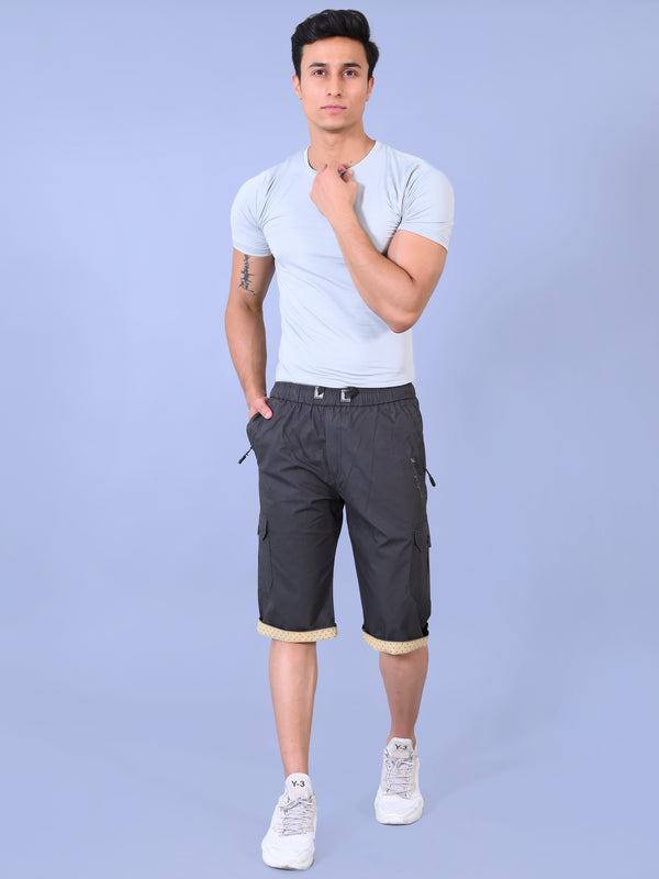 Men’s Premium Twill Cargo Capri Shorts - Dark Gray