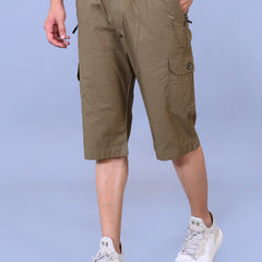 Men’s Premium Twill Cargo Capri Shorts - Khakhi