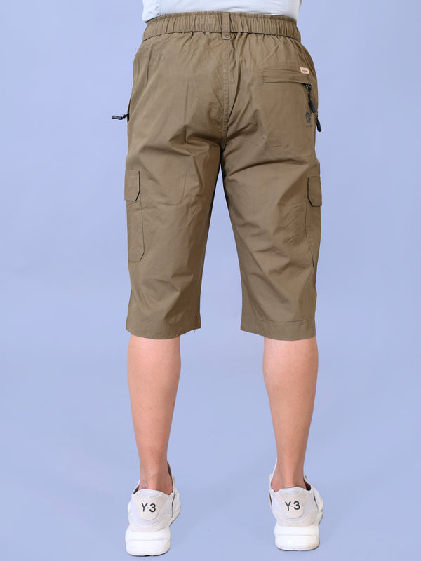 Men’s Premium Twill Cargo Capri Shorts - Khakhi