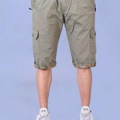 Men’s Premium Twill Cargo Capri Shorts  - Light Green