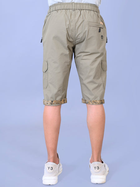 Men’s Premium Twill Cargo Capri Shorts  - Light Green