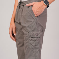 Men’s Premium Twill Cargo Capri Shorts  - Light Gray